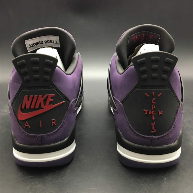 Travis Scott Air Jordan 4 Purple On Feet For Sale (3) - newkick.app