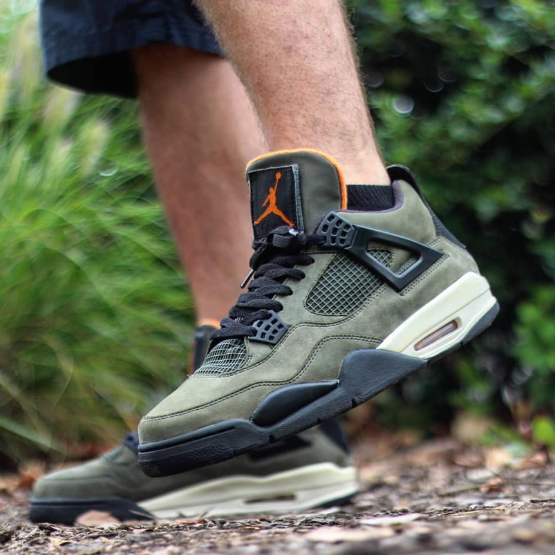 Undefeated Air Jordan 4 Retro Jordan Iv Undftd Deep Green On Feet Jbm351 M1 (2) - newkick.app