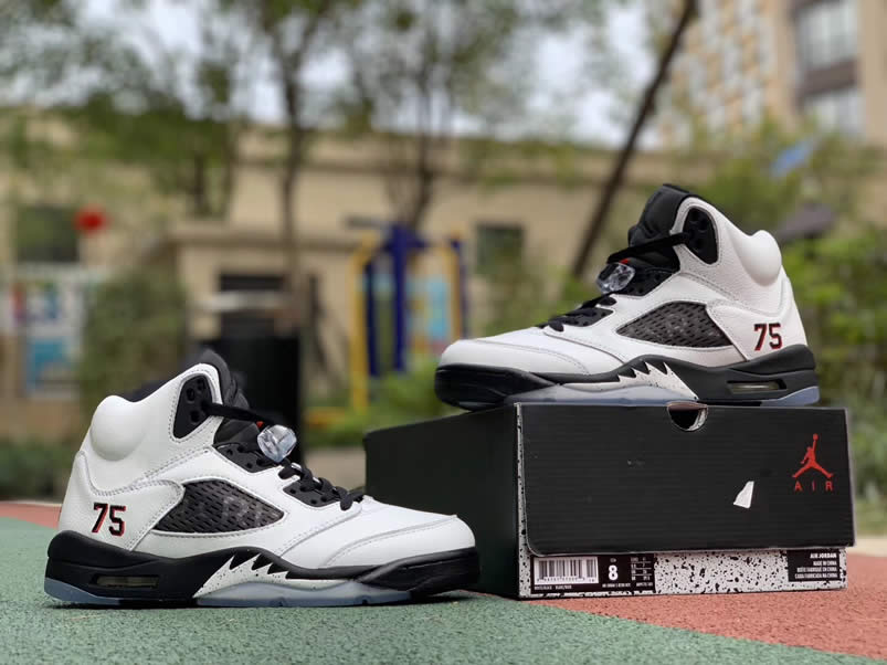 Air Jordan 5 Paris Saint Germain Friends Family Psg White Av9175 101 Detail Pics (4) - newkick.app