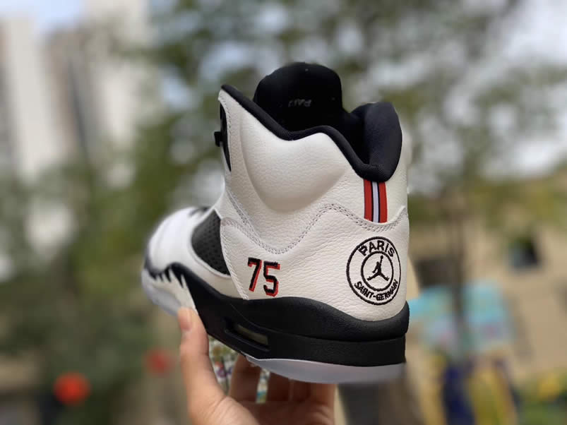 Air Jordan 5 Paris Saint Germain Friends Family Psg White Av9175 101 Detail Pics (6) - newkick.app