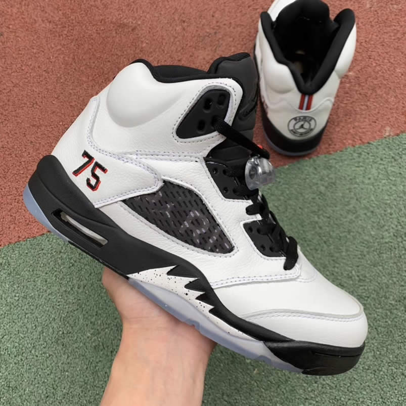 Air Jordan 5 Paris Saint Germain Friends Family Psg White Av9175 101 Detail Pics (7) - newkick.app