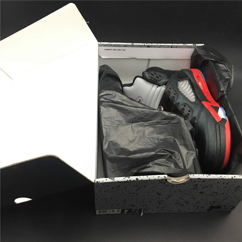 Air Jordan 5 Satin Bred Black University Red For Sale On Feet Outfit 136027 006 (12) - newkick.app