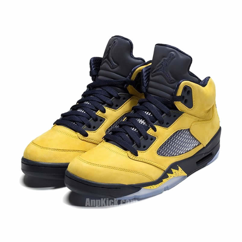 Air Jordan 5 Sp Yellow Michigan 2019 Inspire Cq9541 704 (3) - newkick.app