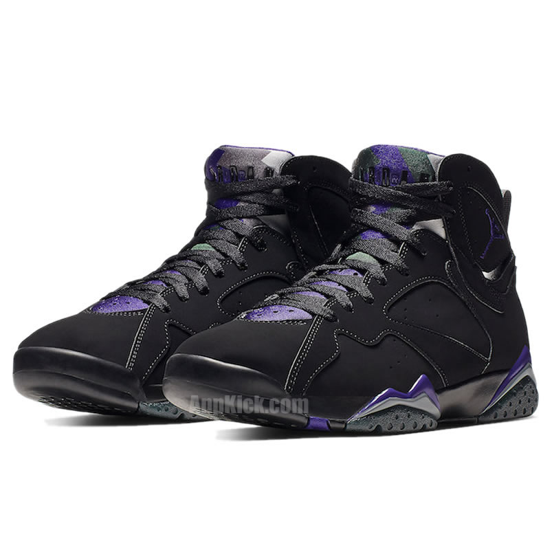 Air Jordan Retro 7 Ray Allen Pe Black And Purple 304775 053 (3) - newkick.app