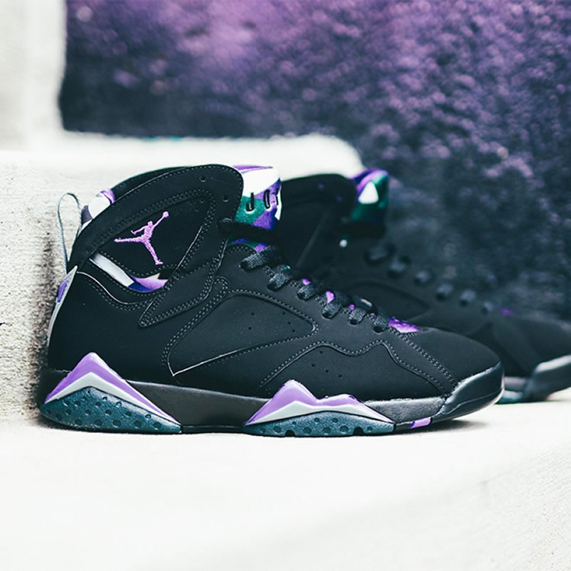 Air Jordan Retro 7 Ray Allen Pe Black And Purple 304775 053 (7) - newkick.app