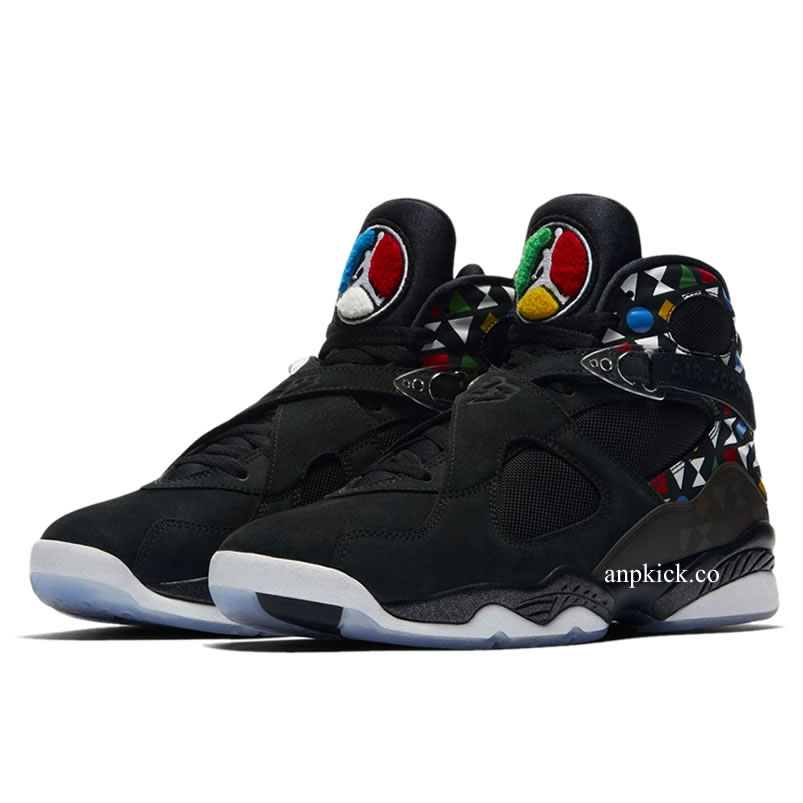 Air Jordan 8 Quai 54 Friends And Family Black White Aj8 Cj9218 001 (3) - newkick.app