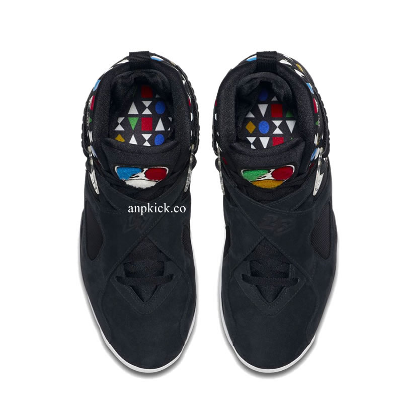 Air Jordan 8 Quai 54 Friends And Family Black White Aj8 Cj9218 001 (4) - newkick.app