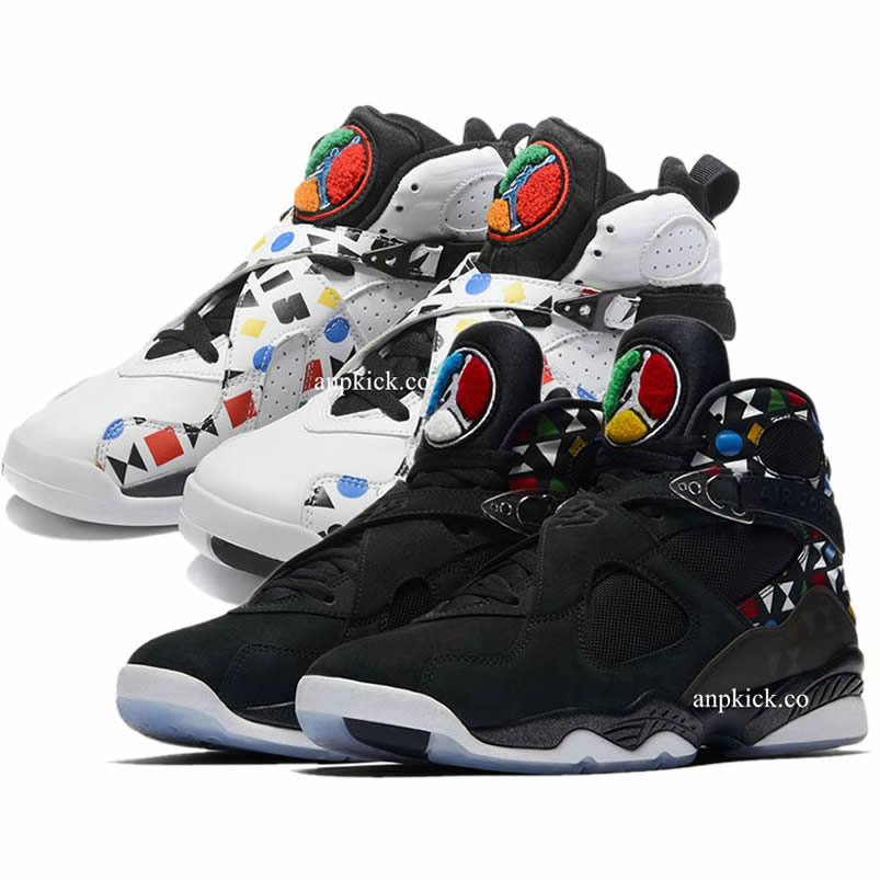 Air Jordan 8 Quai 54 Friends And Family Black White Aj8 Cj9218 001 Cj9218 100 (2) - newkick.app