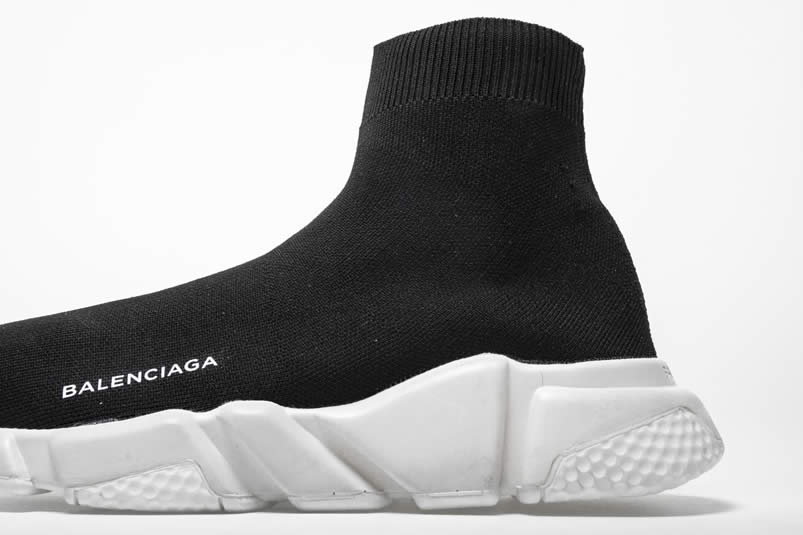 Balenciaga Like Socks Sneakers High Top Speed Runners Black/White 494484W05G0 Pics