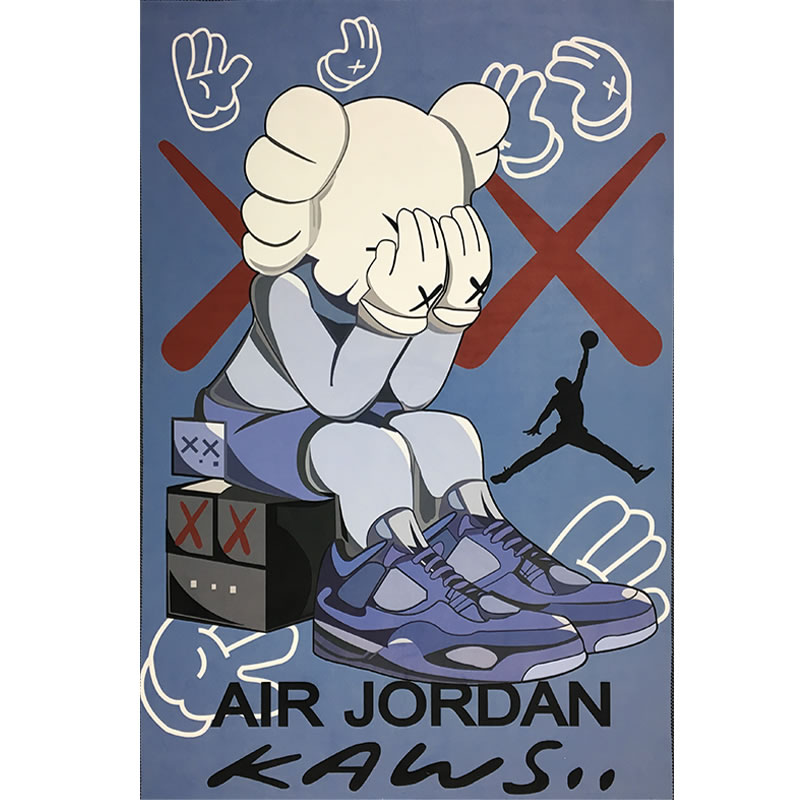 Kaws Air Jordan Navy - newkick.app