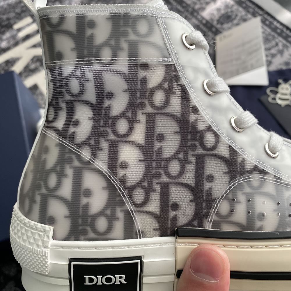 B23 Dior Oblique Shoes White Black (11) - newkick.app