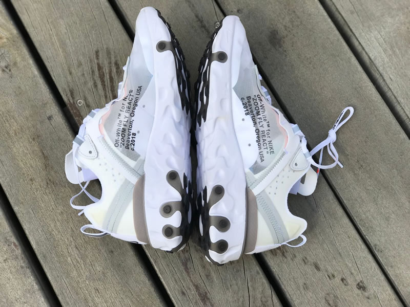 Off White x Nike React Element 87 White/Cone-Ice Blue AQ0068-100