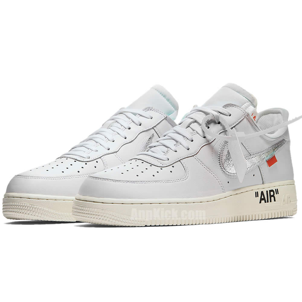 Off-White x Air Force 1 Low Silver 'The Ten' AF100 ComplexCon 07 Shoes AO4297-100