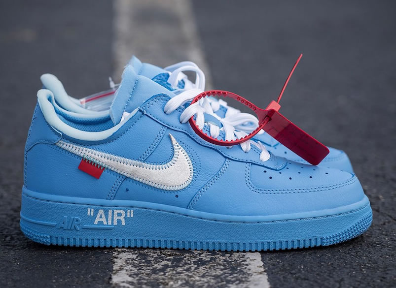 Off White Nike Air Force 1 Low Mca Blue For Sale Ci1173 400 (4) - newkick.app