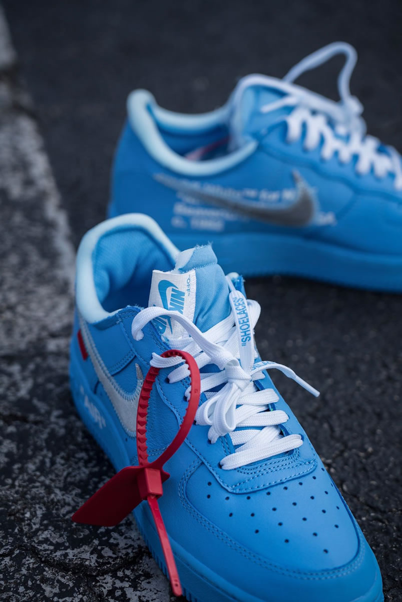 Off White Nike Air Force 1 Low Mca Blue For Sale Ci1173 400 (5) - newkick.app