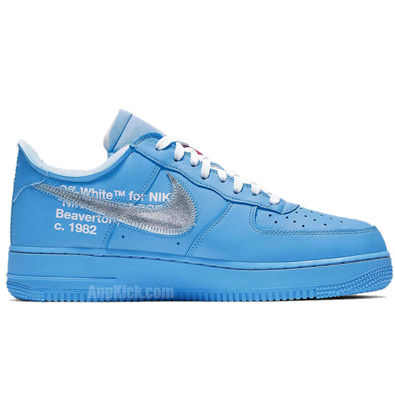 Off White Nike Air Force 1 Low Mca University Blue For Sale Ci1173 400 (2) - newkick.app