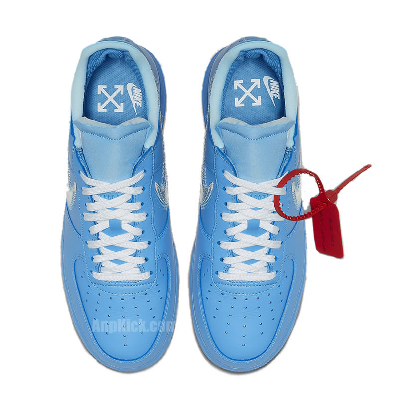 Off White Nike Air Force 1 Low Mca University Blue For Sale Ci1173 400 (4) - newkick.app