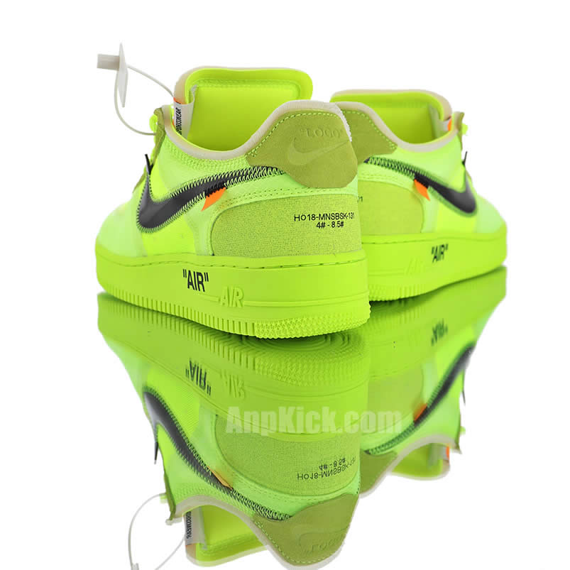 Off-White x Nike Air Force 1 Low 'Volt' Green Release Date AO4606-700