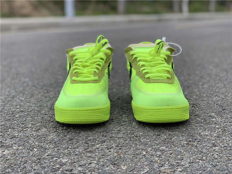 Off-White x Nike Air Force 1 Low 'Volt' Green Release Date AO4606-700 Pics