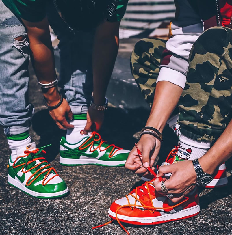 Off White Nike Dunk Low Pine Green On Feet Release Date Ct0856 100 (6) - newkick.app