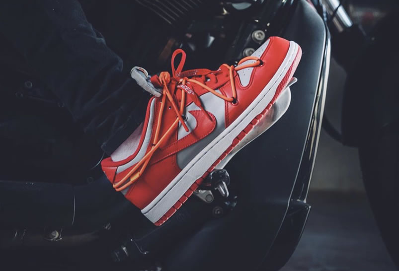 Off White Nike Dunk Low University Red Grey On Feet Release Date Ct0856 600 (3) - newkick.app