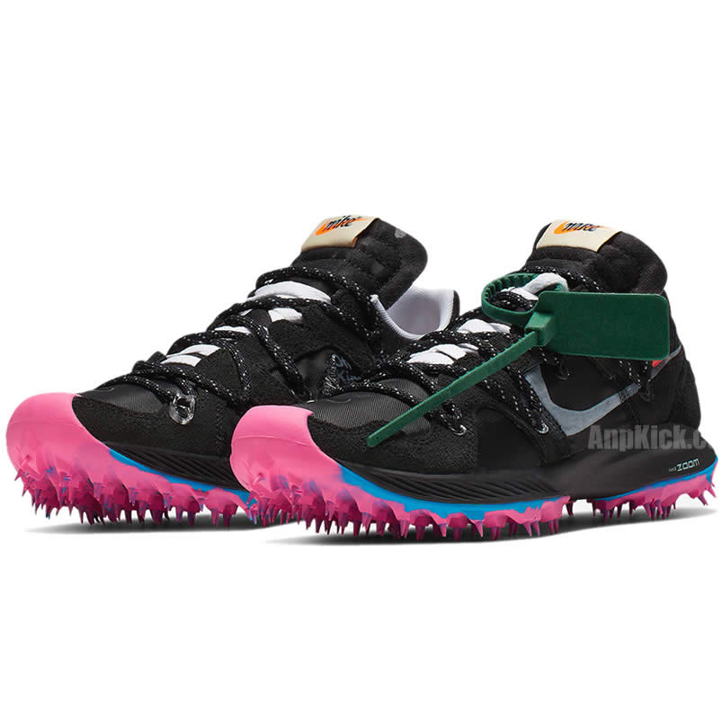 Off White Nike Zoom Terra Kiger 5 Black Pink Athlete In Progress Cd8179 001 (3) - newkick.app