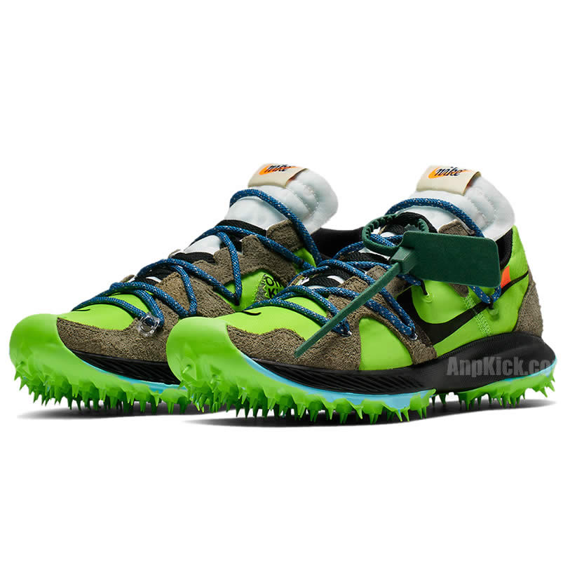 Off White Nike Zoom Terra Kiger 5 Green Athlete In Progress Cd8179 300 (3) - newkick.app