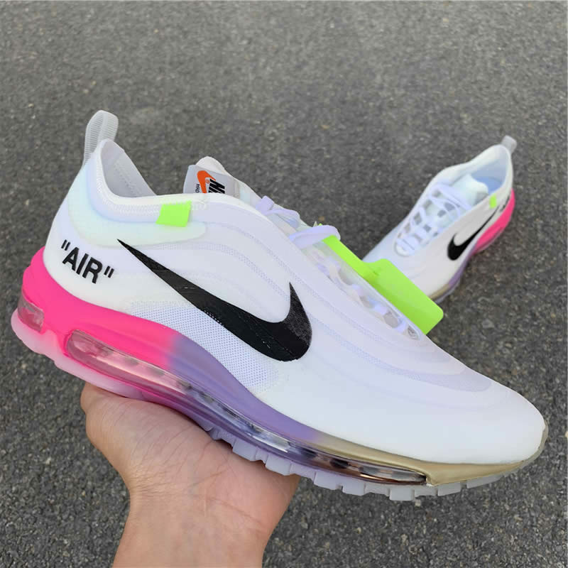 serena williams off white nike womens air max 97 pink rose detail