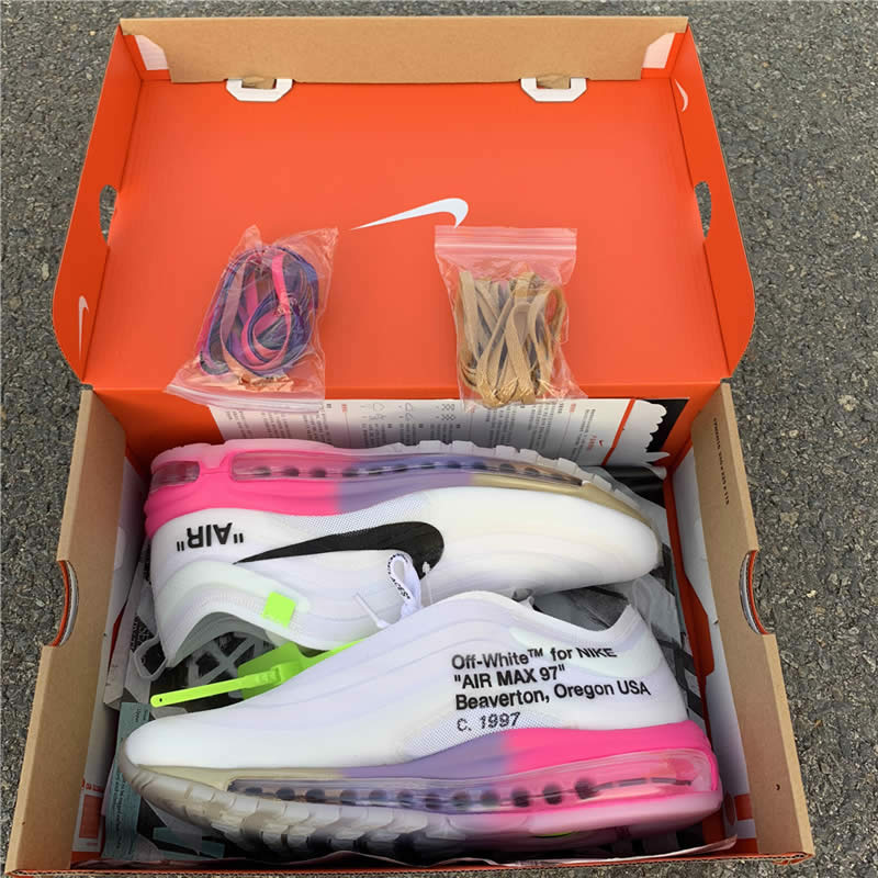 serena williams off white nike womens air max 97 pink rose detail