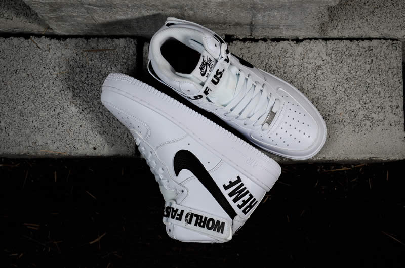 supremee® x nike air force 1 high sp world famous 94 white black 698696-100 pics