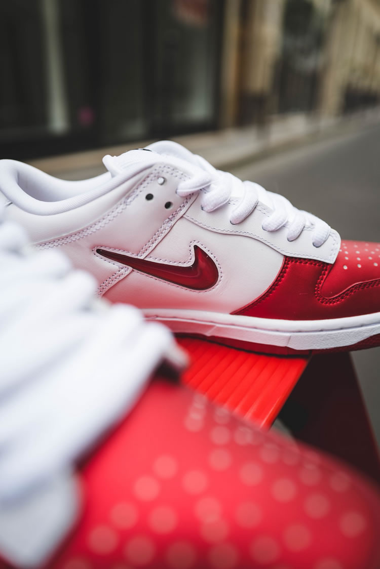 Supreme Nike Sb Dunk Low Red White 2019 Shoes Ck3480 600 (15) - newkick.app