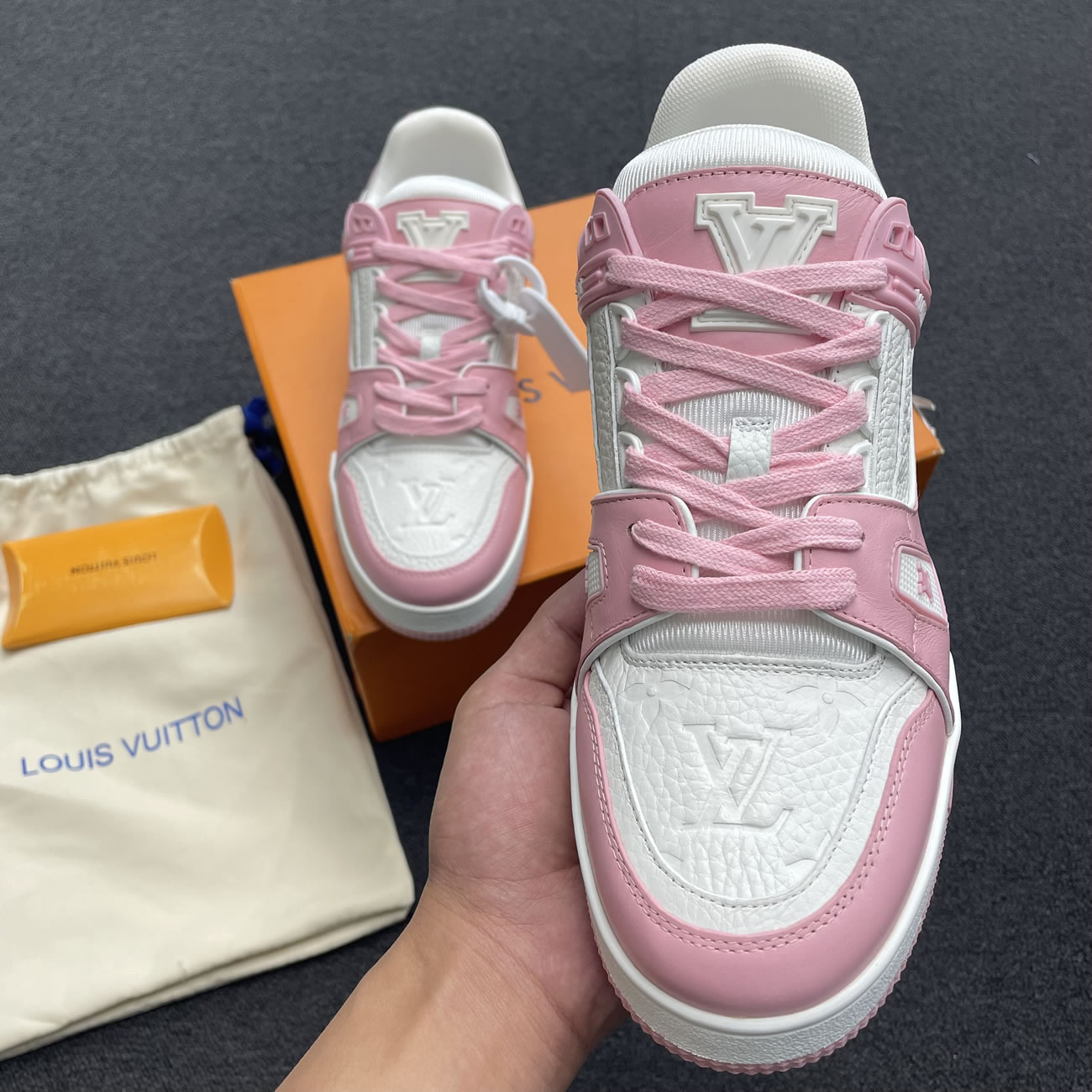 Lv Trainer Vuitton Sneaker Pink 1aa6w3 (5) - newkick.app