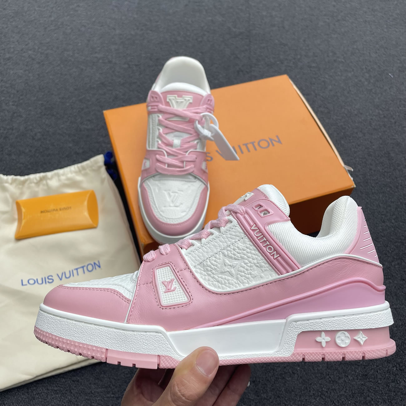 Lv Trainer Vuitton Sneaker Pink 1aa6w3 (7) - newkick.app