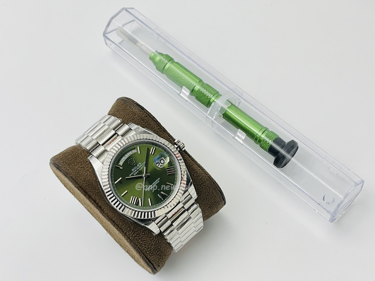 Rolex Day Date Olive Green 228239 0033 (4) - newkick.app