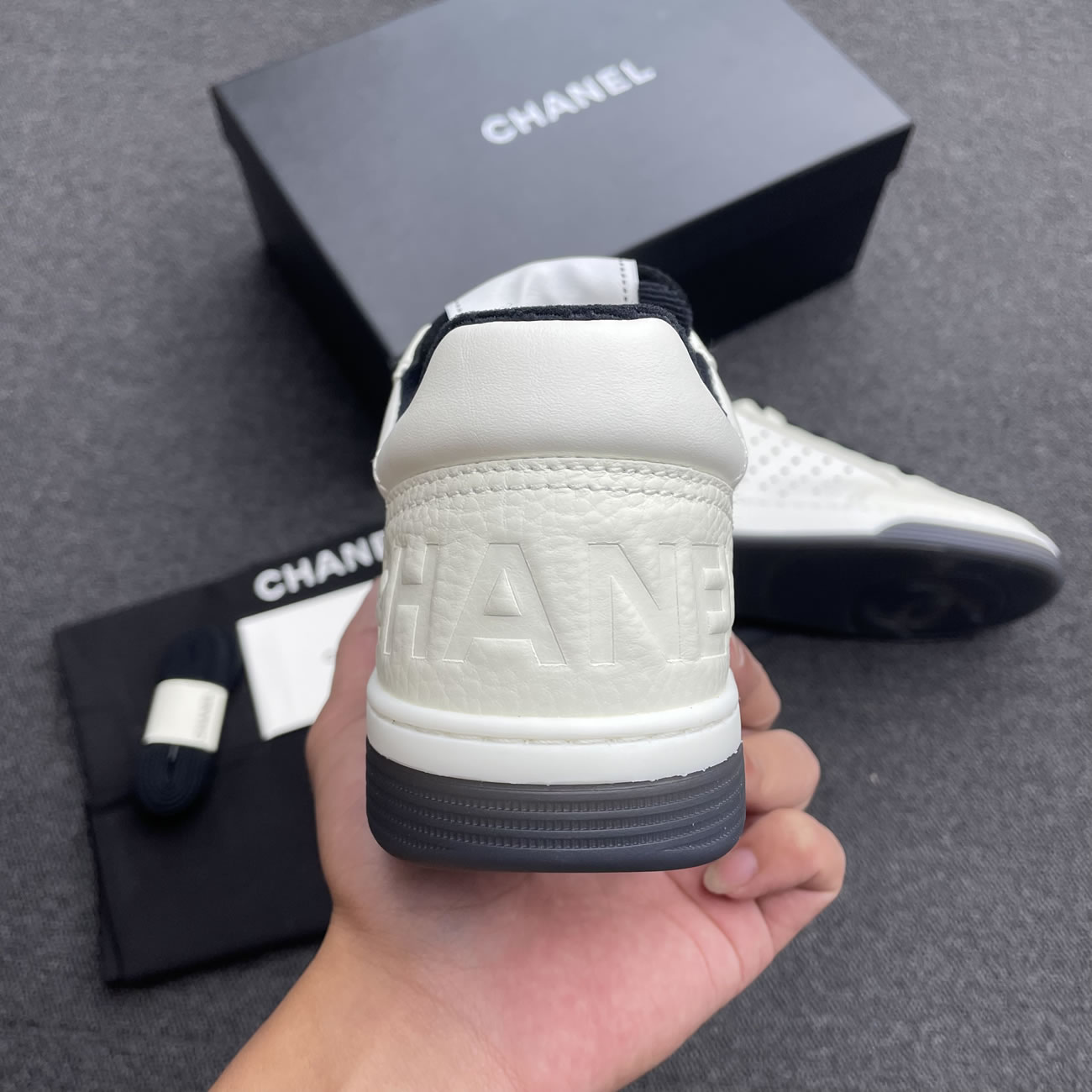 Chanel 22p Trainer White Black Burgundy Light Pink Blue (26) - newkick.app