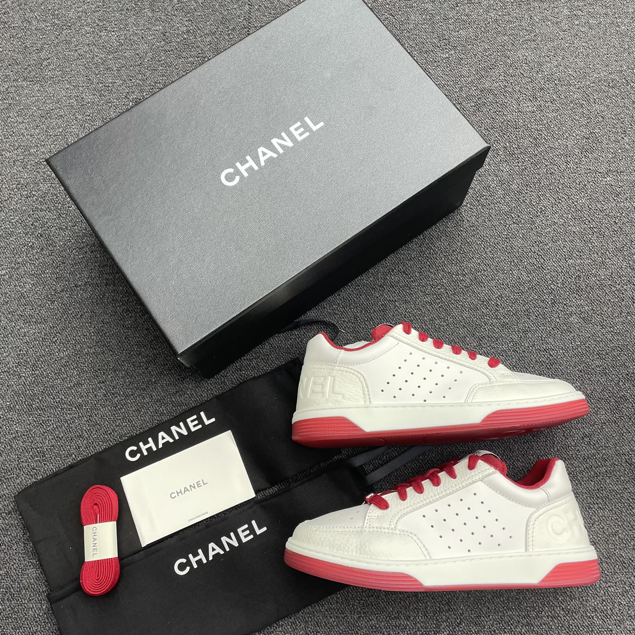 Chanel 22p Trainer White Black Burgundy Light Pink Blue (30) - newkick.app