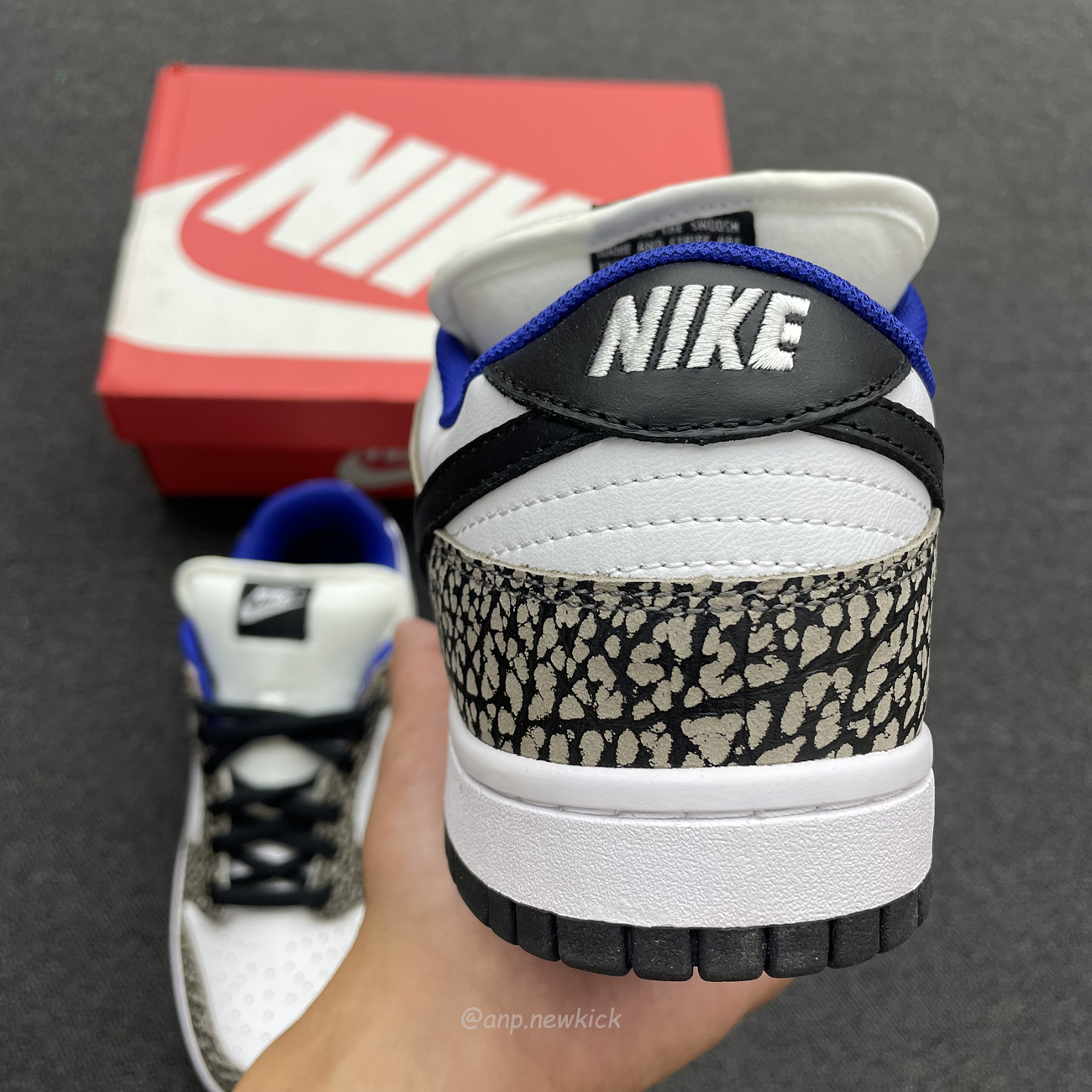 Nike Sb Dunk Low Supreme White Cement 304292 001 (4) - newkick.app