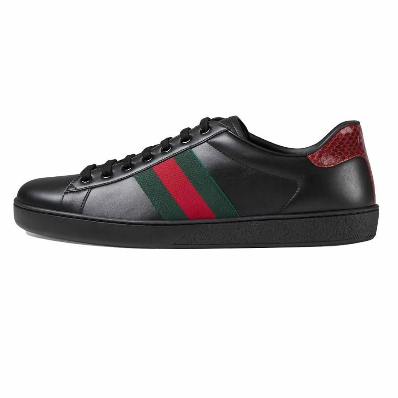 Gucci Ace Leather Black 386750 02jr0 1078 (1) - newkick.app