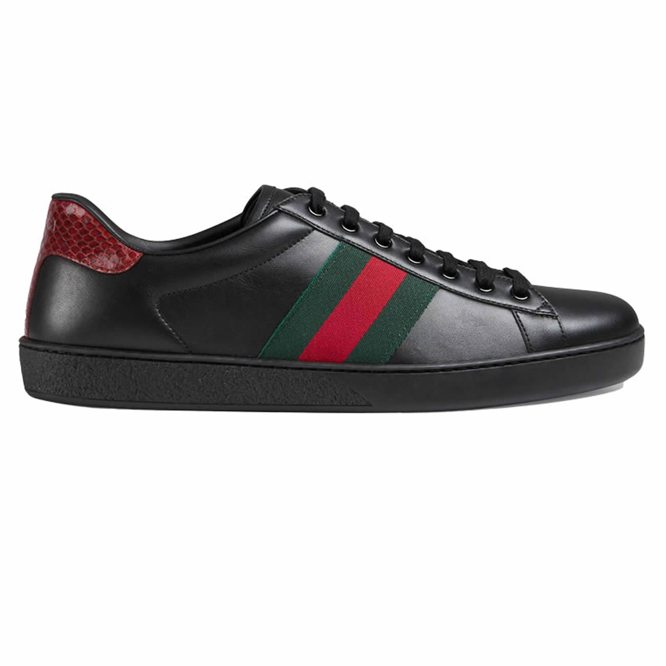 Gucci Ace Leather Black 386750 02jr0 1078 (2) - newkick.app