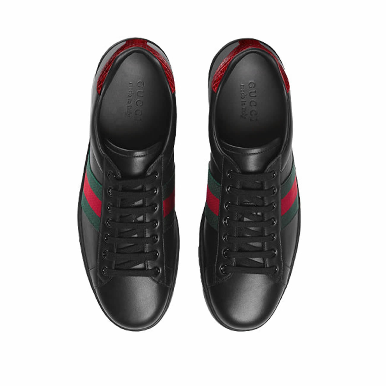 Gucci Ace Leather Black 386750 02jr0 1078 (4) - newkick.app