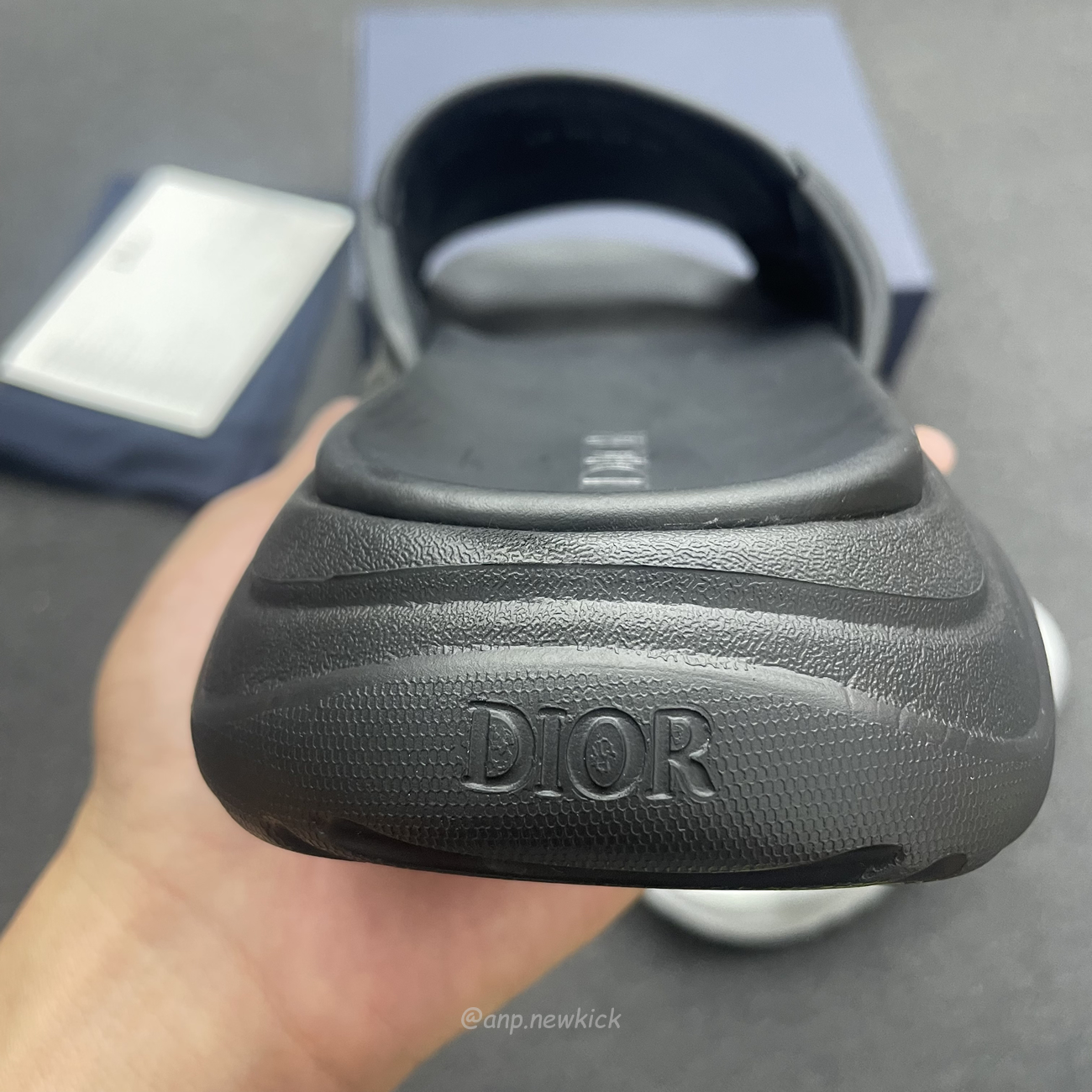 Dior H Town Sandals Grey Rubber And Beige And Black Dior Oblique Twilight 3sa132zyf H800 (4) - newkick.app