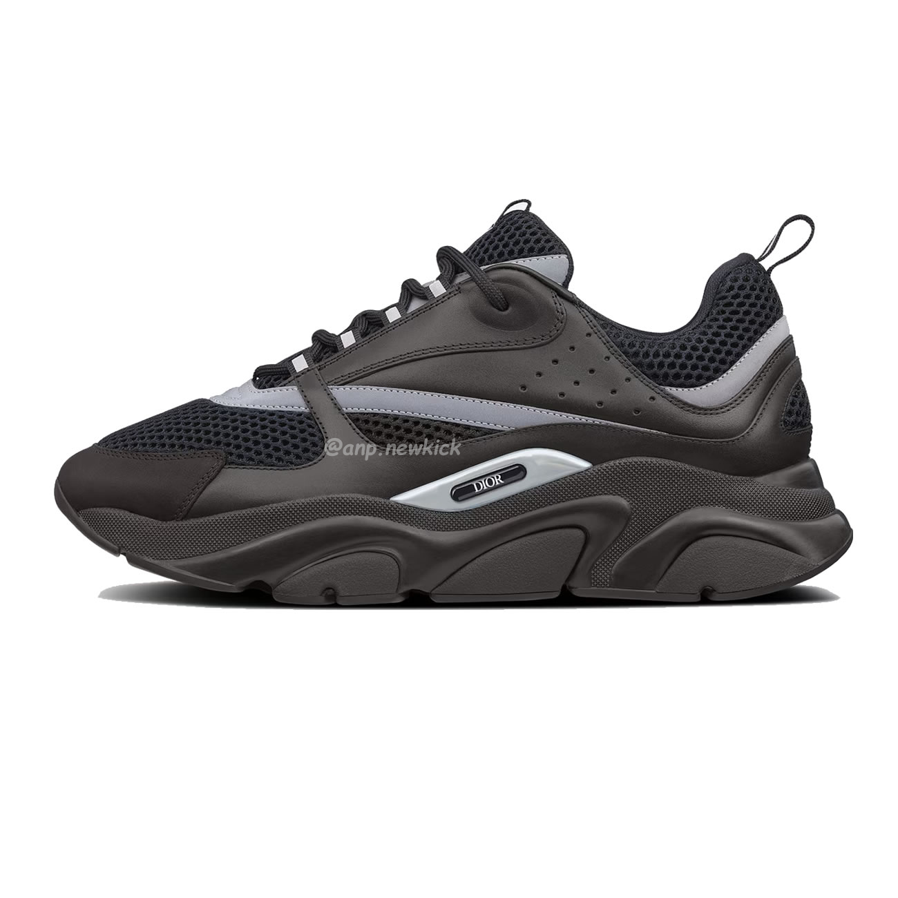 Dior B22 Sneaker Black Technical Mesh And Smooth Calfskin (1) - newkick.app