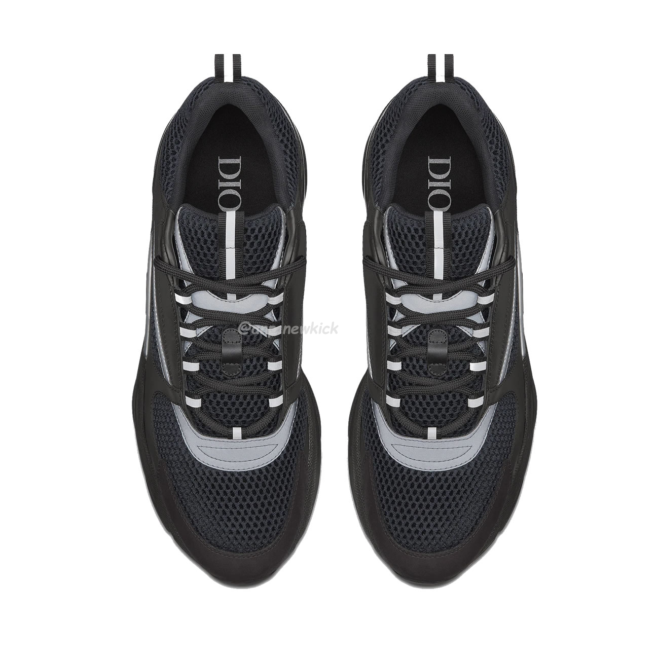 Dior B22 Sneaker Black Technical Mesh And Smooth Calfskin (3) - newkick.app