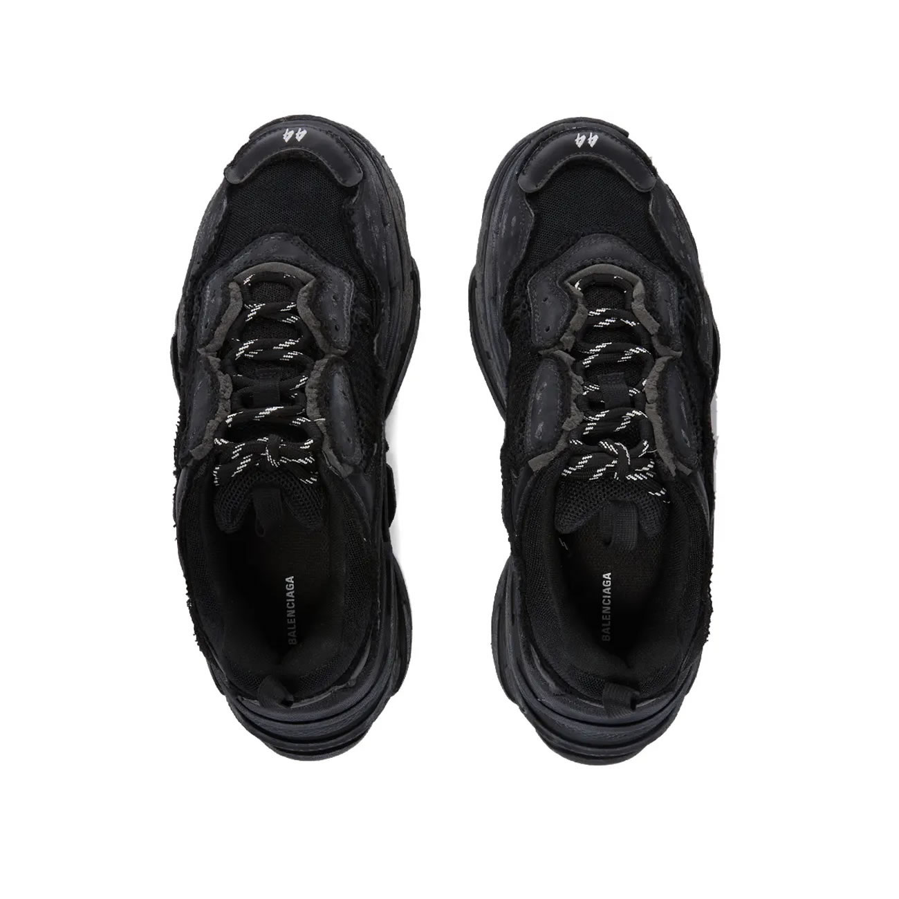 Balenciaga Triple S Triple Black 2018 Reissue Pre Distressed 512176 W09o1 1000 (9) - newkick.app