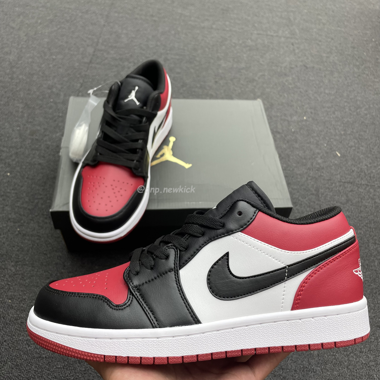 Air Jordan 1 Low Bred Toe 553558 612 (12) - newkick.app