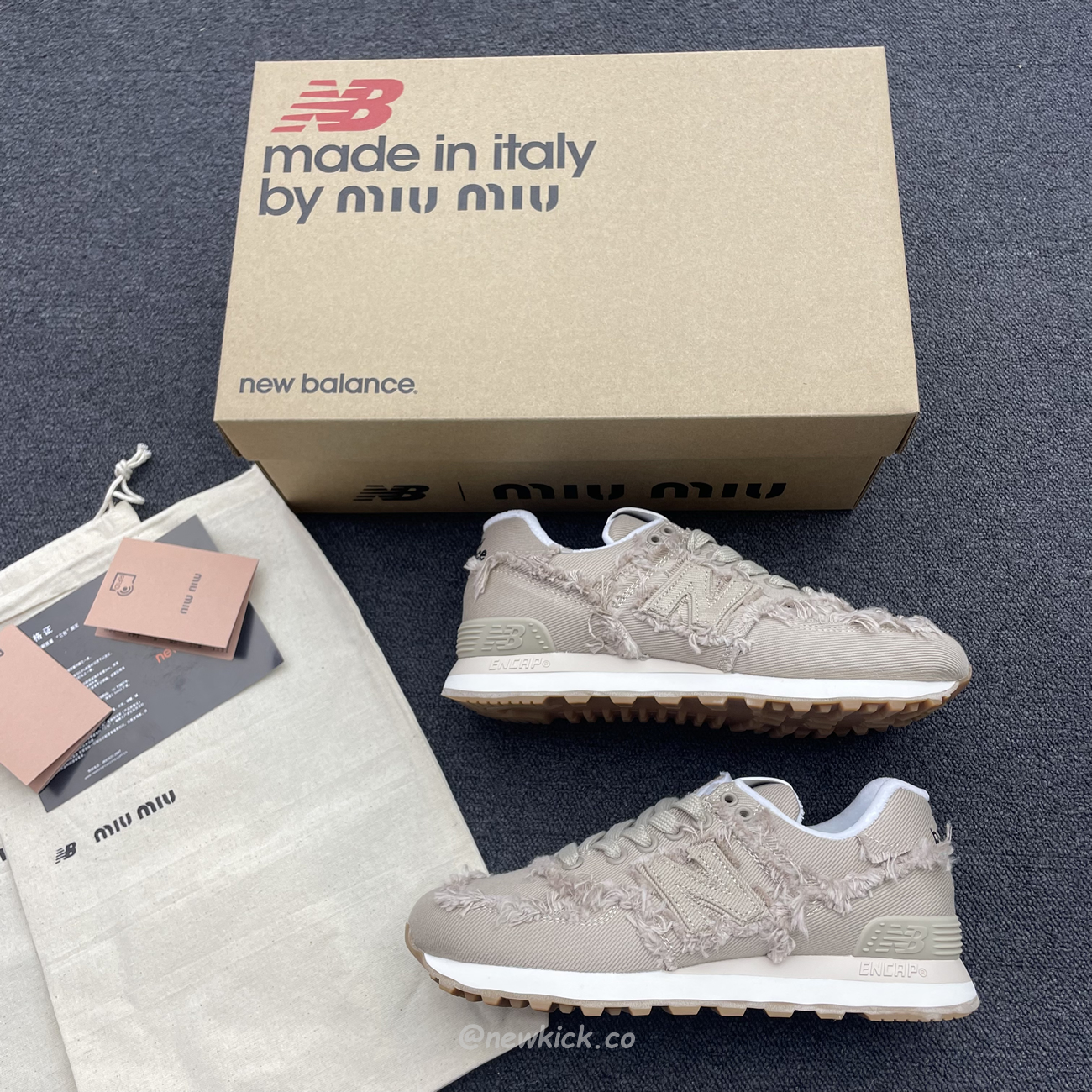 New Balance 574 Miu Miu Denim Colonial Beige (5) - newkick.app