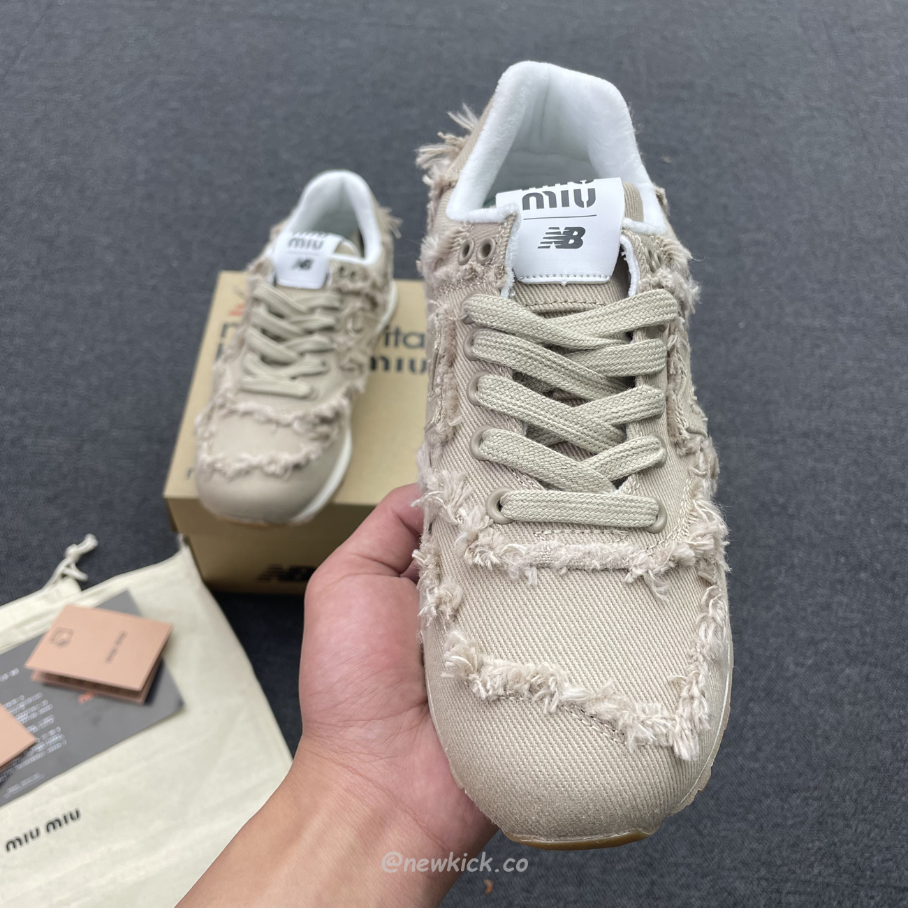 New Balance 574 Miu Miu Denim Colonial Beige (6) - newkick.app