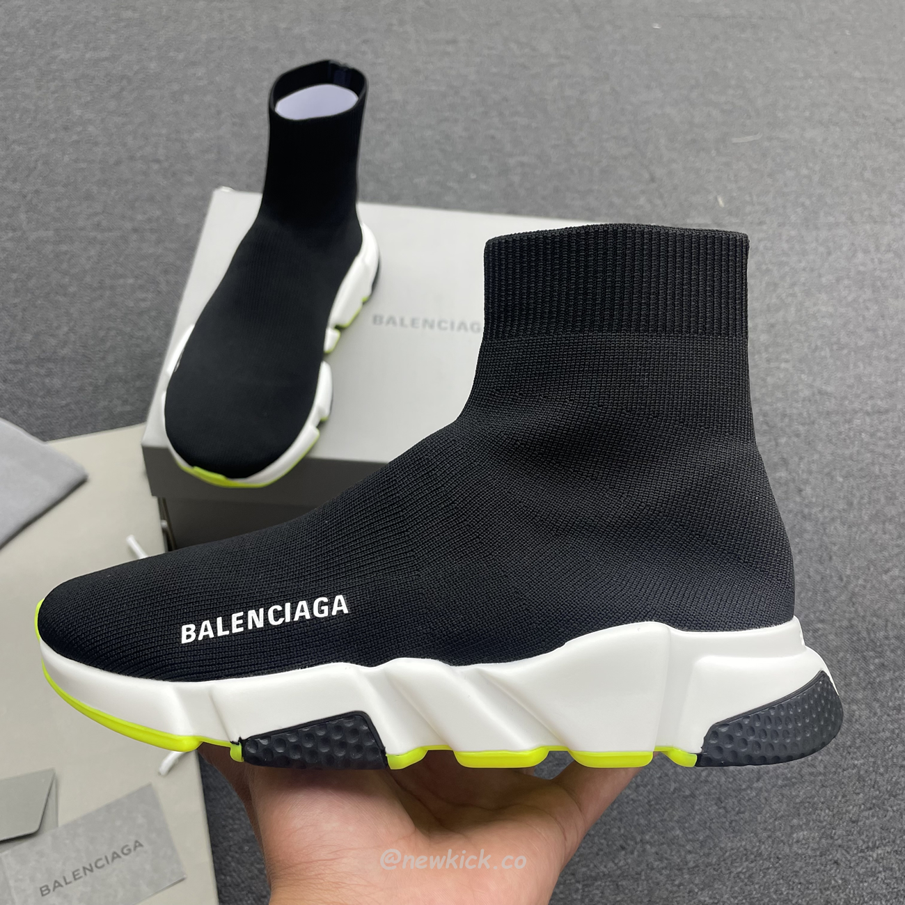 Balenciaga Speed Trainer Black Yellow 587280w17041016 (8) - newkick.app