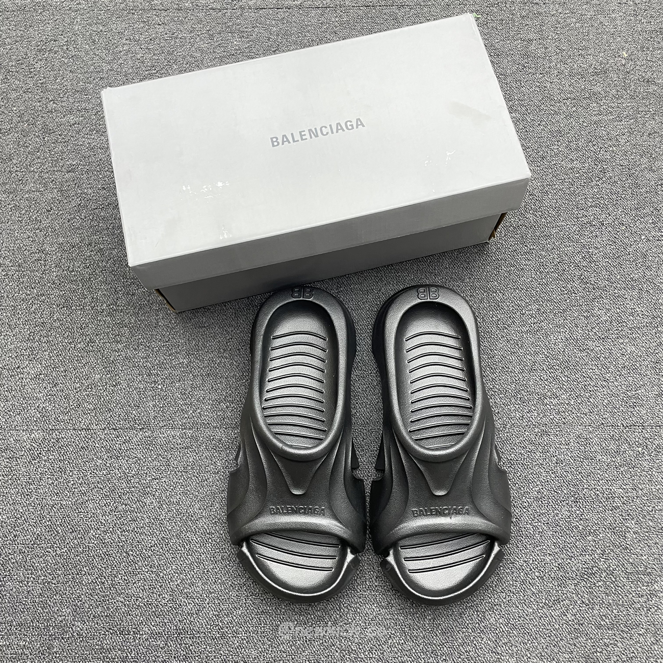 Balenciaga Mold Slide Sandal Black Beige 653874w3ce21000 (20) - newkick.app