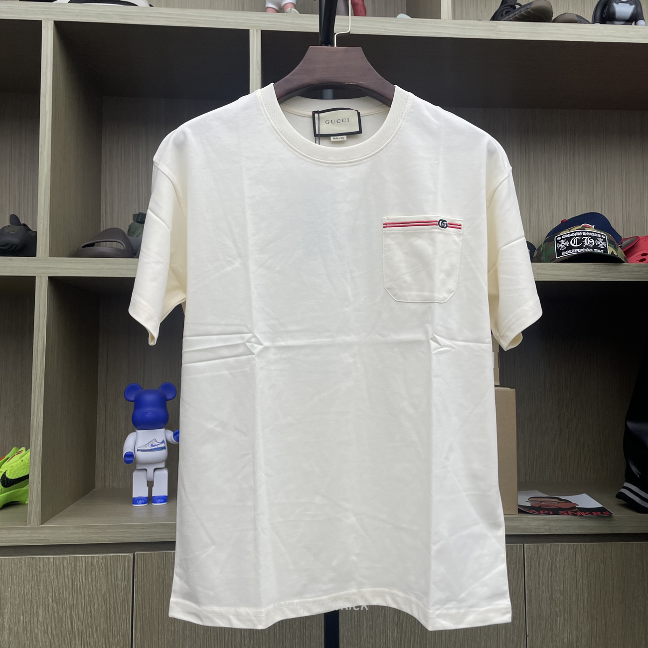 Gucci Xjdvi Emrboidery T Shirt White 673710 (4) - newkick.app